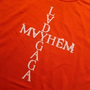 Lady Gaga mayhem cross glitter tshirt. Mayhem tour 2025