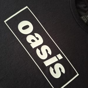 Oasis inspired tshirt. Glitter or matt vinyl print