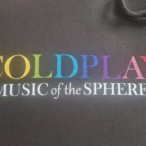 Glitter Coldplay Inspired Sparkly Hoodie. Music of the spheres. Your tour date on back optional