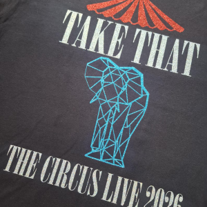 Take That inspired glitter Tshirt. The Circus Tour 2026: Glitter Elephant