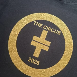 Take That Inspired Glitter T-Shirt.  The Circus 2026